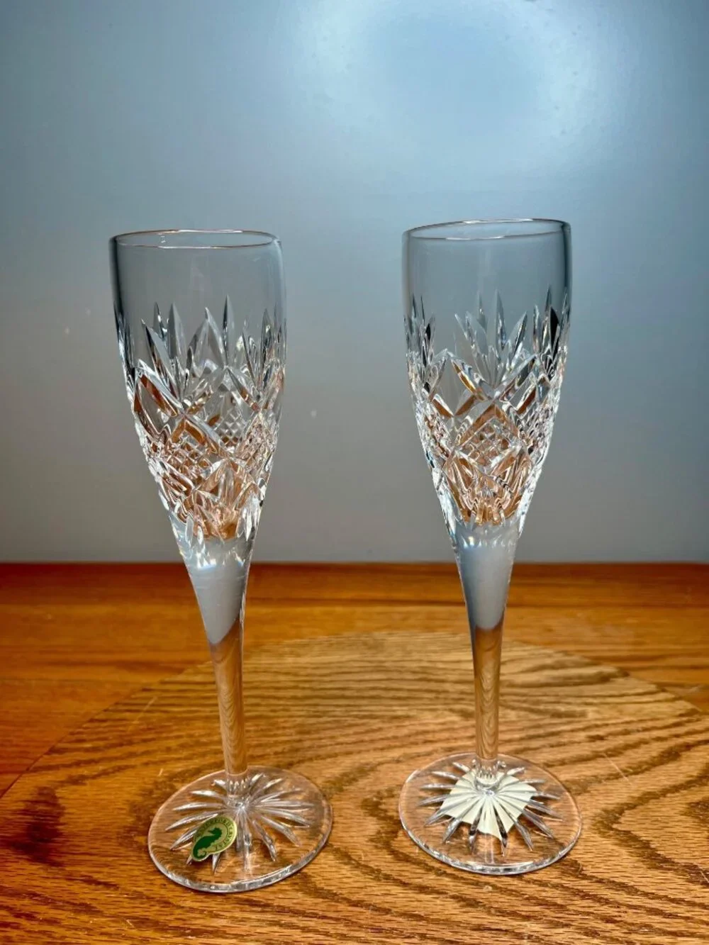 Set of 2 Waterford Crystal Sinead Champagne Flutes Made in Ireland New with Tag
